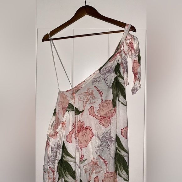 Elan Floral Women One Shoulder Maxi Dress 1X Ethereal Dainty Cottagecore ‎ NWT - Picture 5 of 9